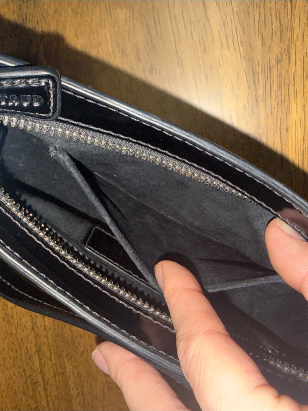 STAUD Black Ollie Patent Shoulder Bag - Picture 7 of 8